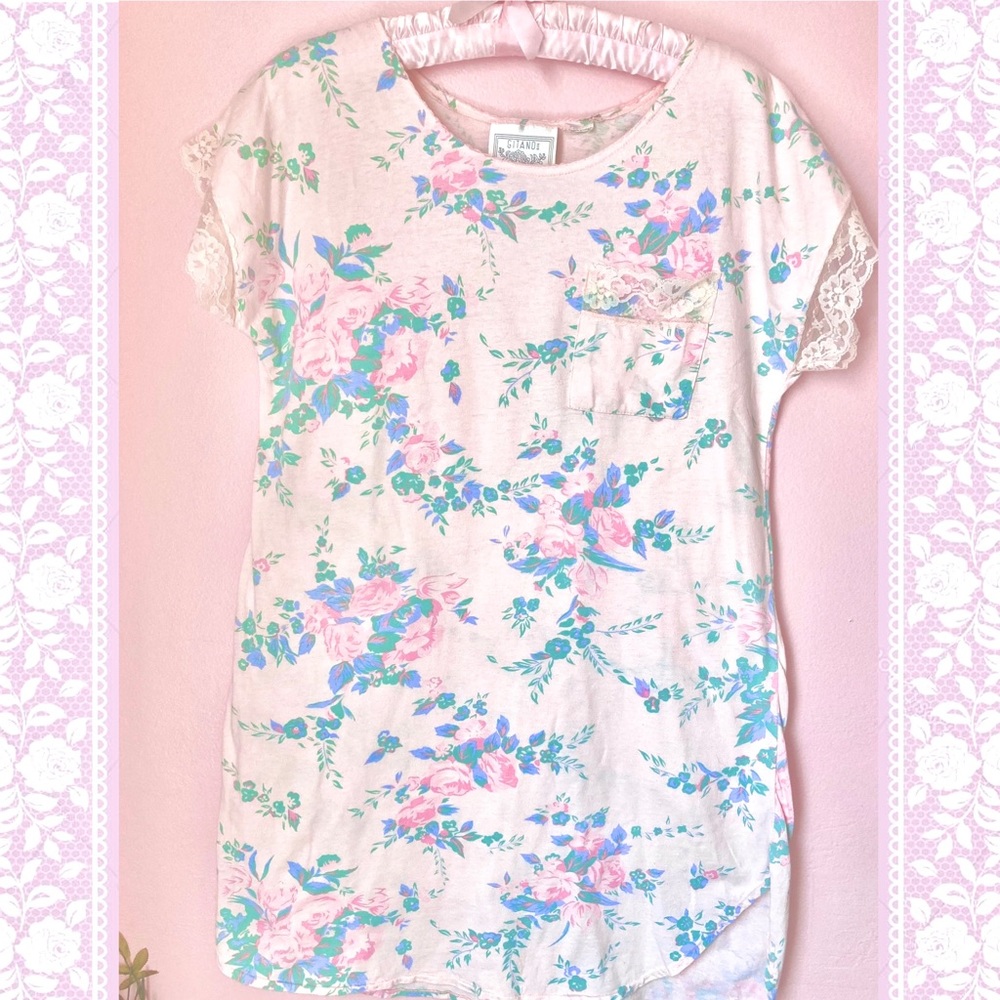 vintage pastel floral nightie